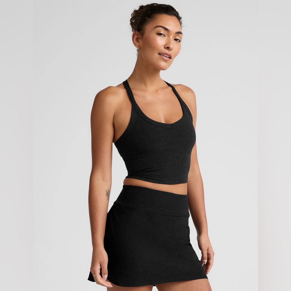 Beyond Yoga Spacedye On The Up Cropped Tank, Darkest Night Sz. S - Picture 2 of 5